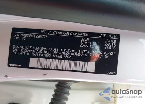 2014 Volvo S60 T5 из США, поврежденный, VIN YV1612FS9E2295777